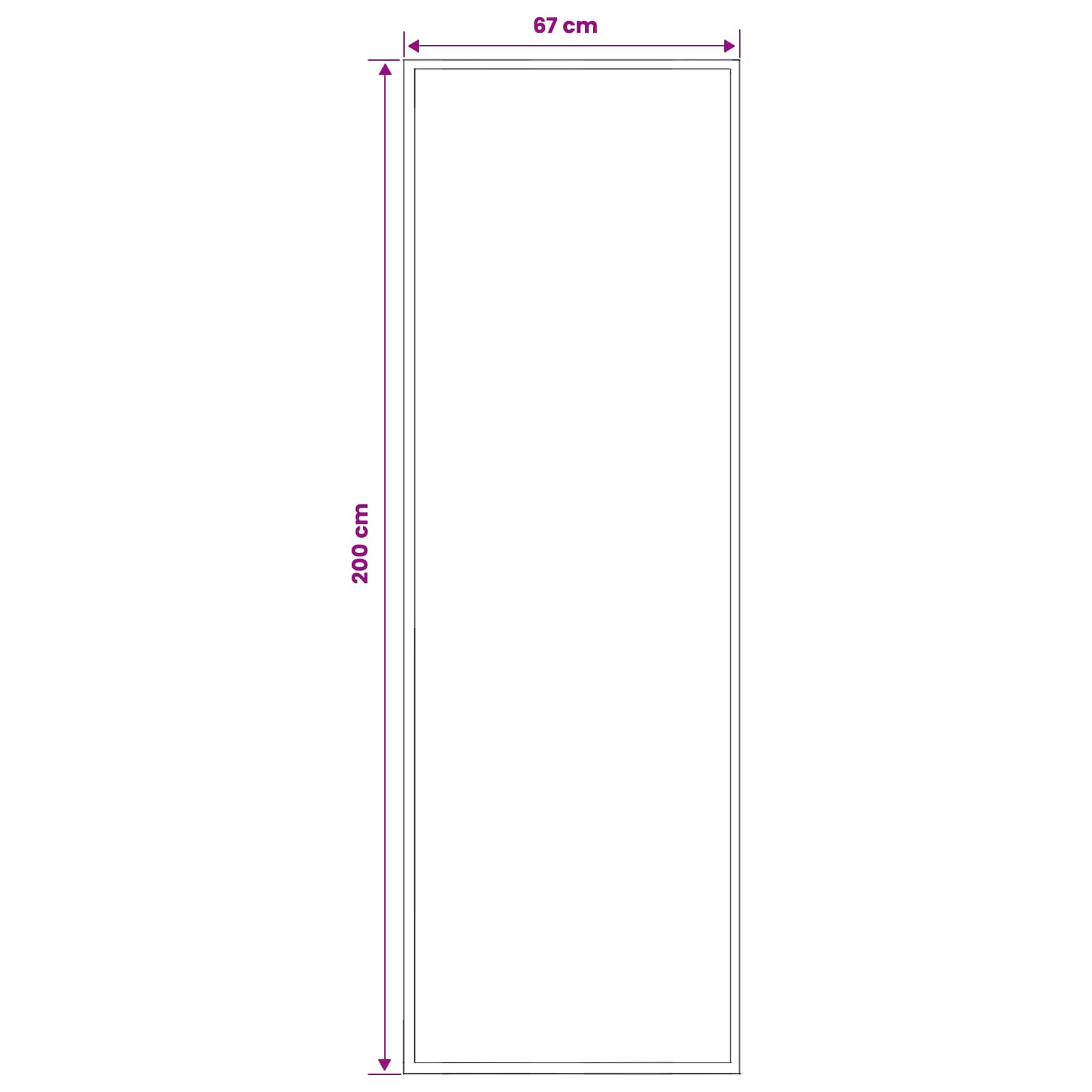 Tapijtloper FLORNES Geweven Zwart Penseelstreken 67 x 200 cm PP