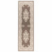 Tapijtloper FLORNES Geweven Taupe patroon 67 x 300 cm PP 7 mm
