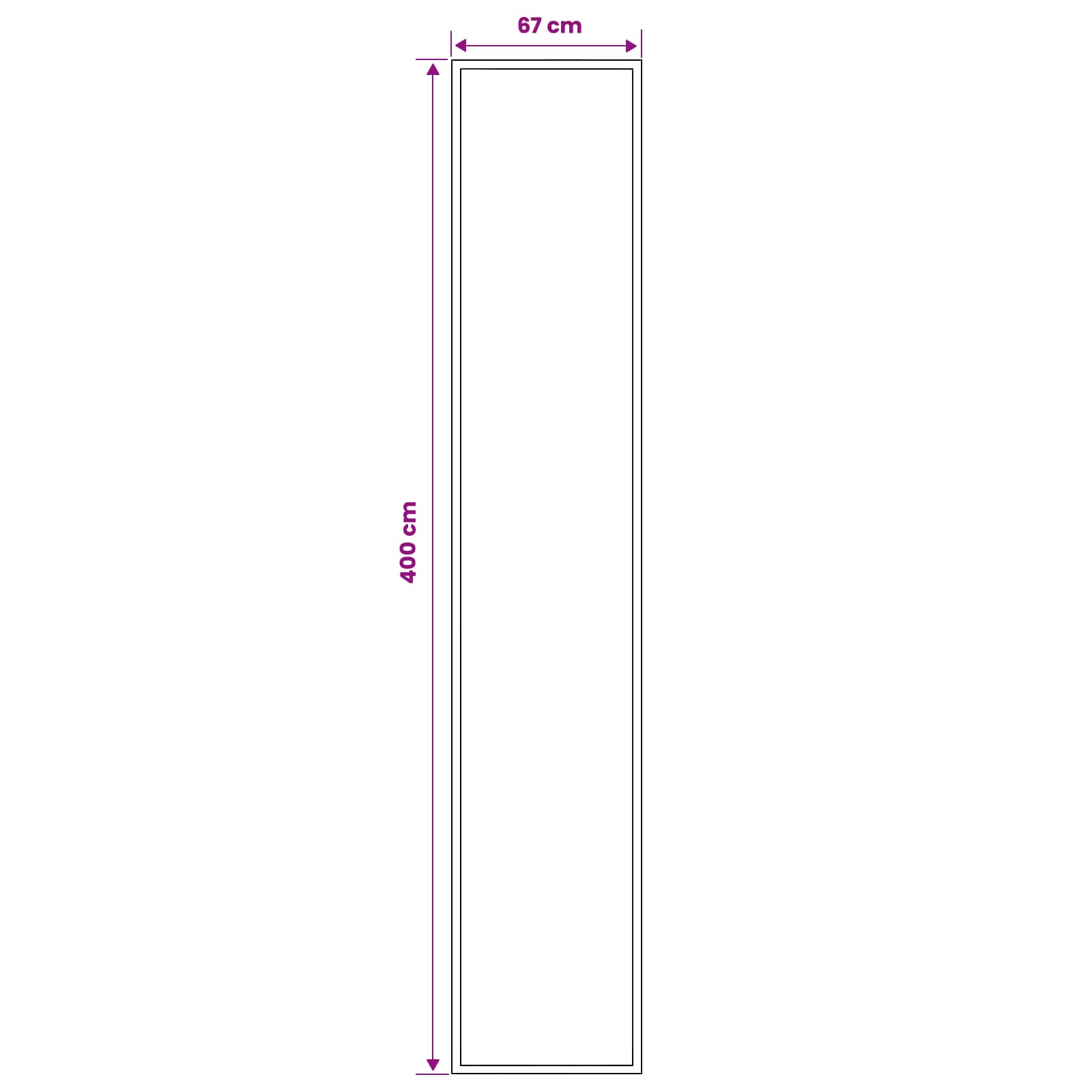 Tapijtloper FLORNES Geweven Ecru patroon 67 x 400 cm PP 7 mm