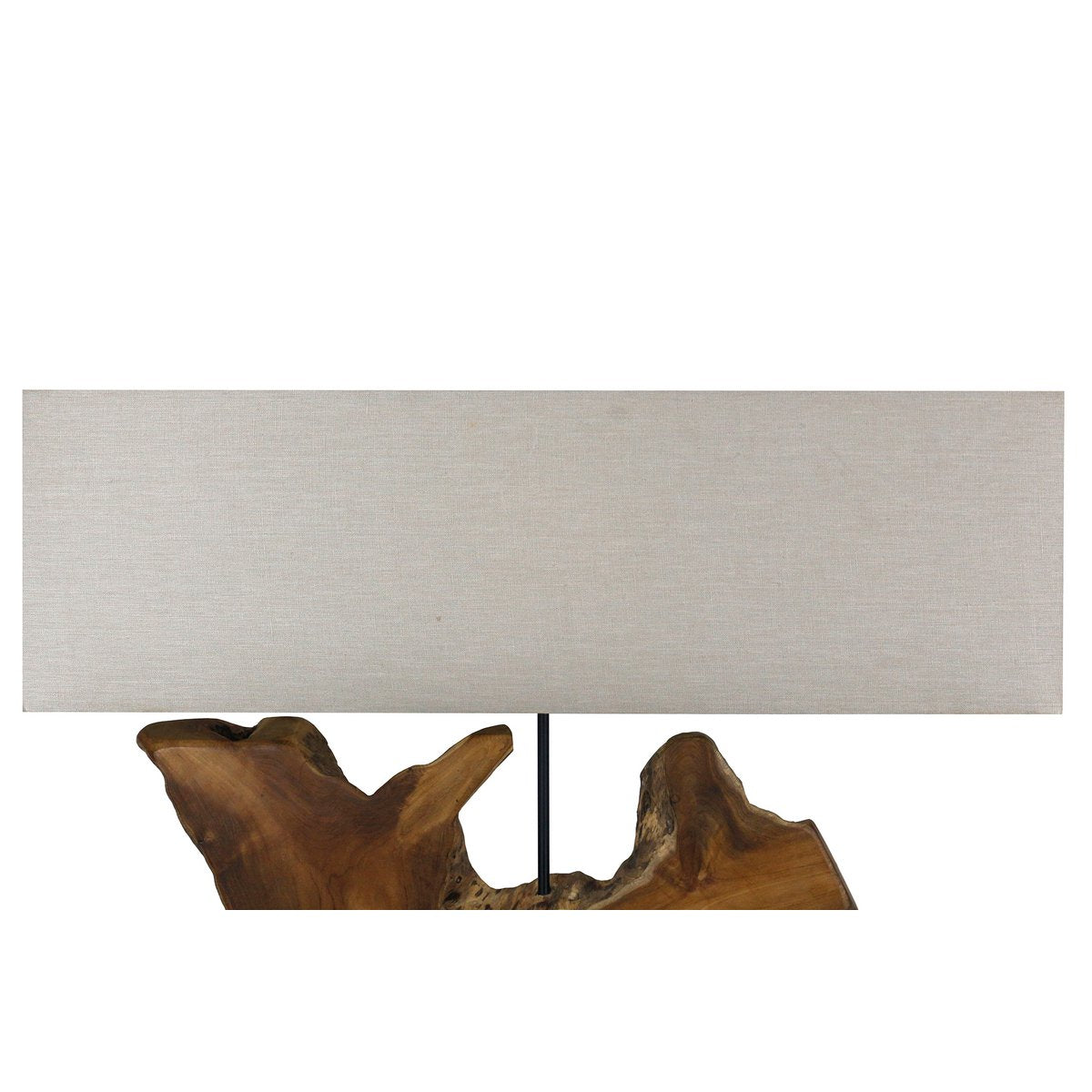 Tafellamp drijfhout/naturel linnen 59 cm