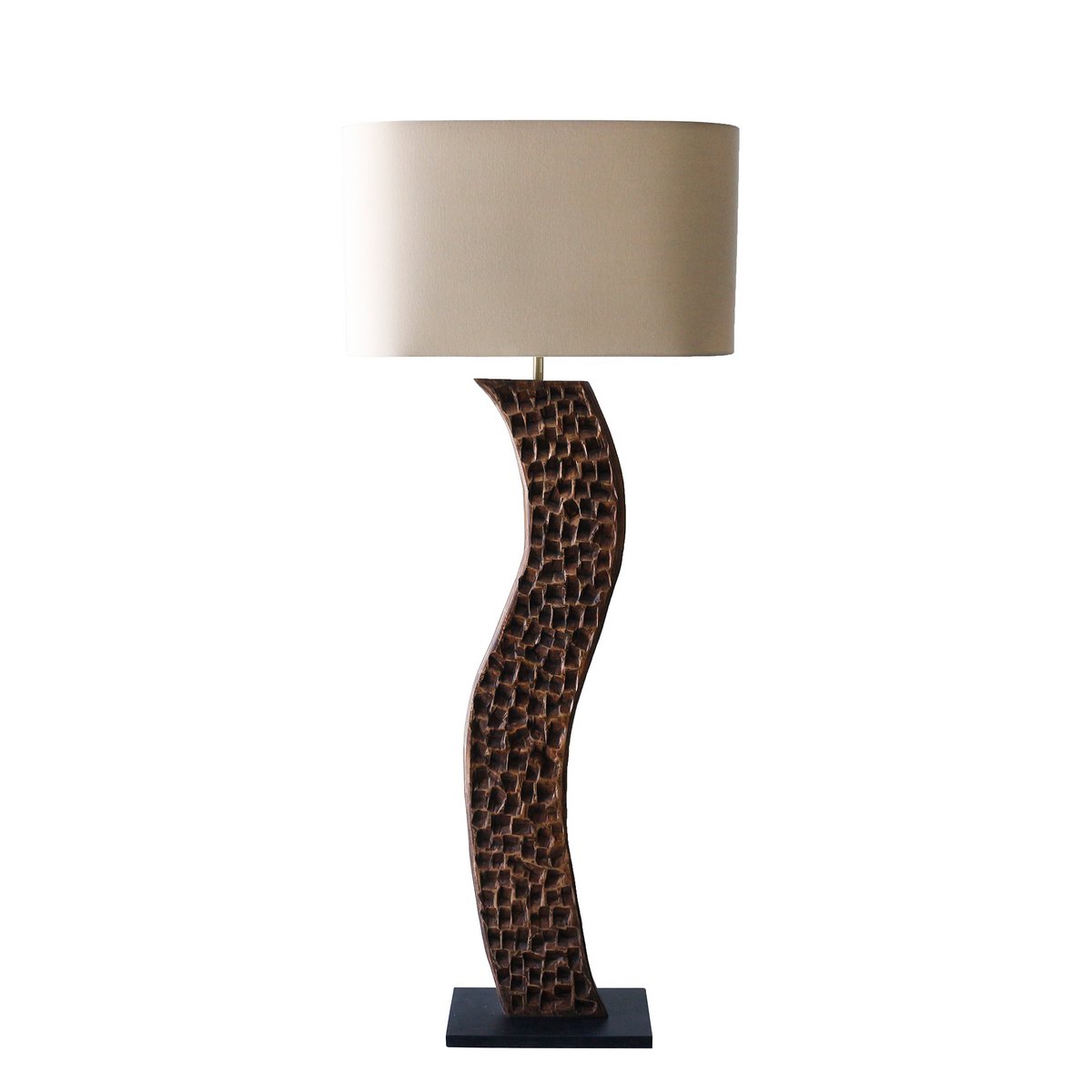 Vloerlamp acacia/linnen naturel 171 cm