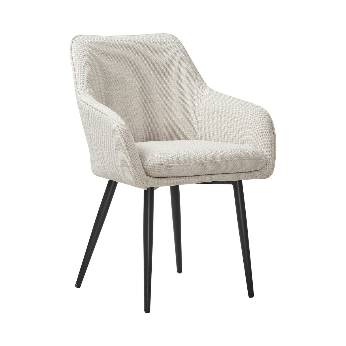 Eetkamerstoel structuurstof beige