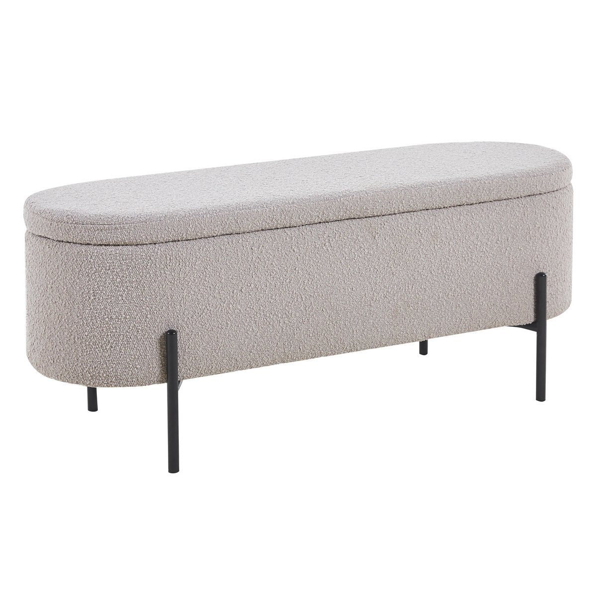 Bedbank met opbergfunctie taupe