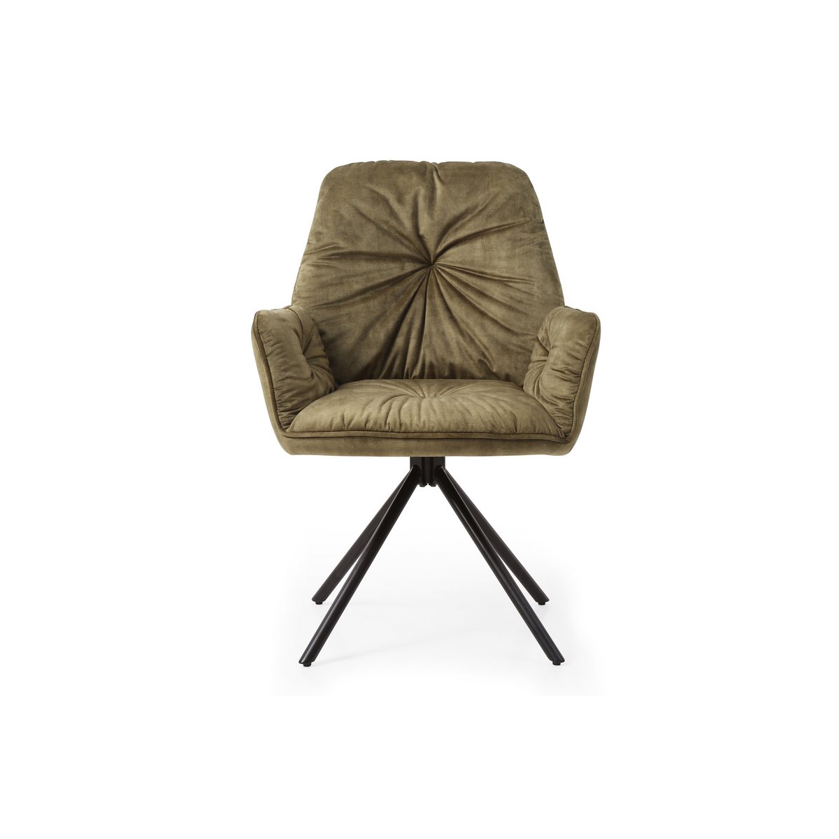 Fauteuil met 360° draaifunctie, groen