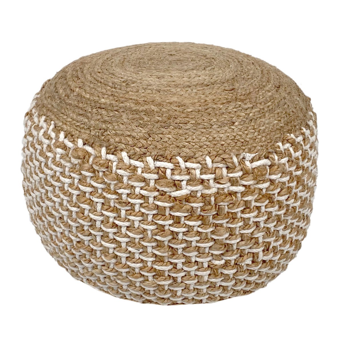 Poef jute poef ca. 50x50 cm decoratieve kruk natuurlijke jute poef poef vloerkussen poef