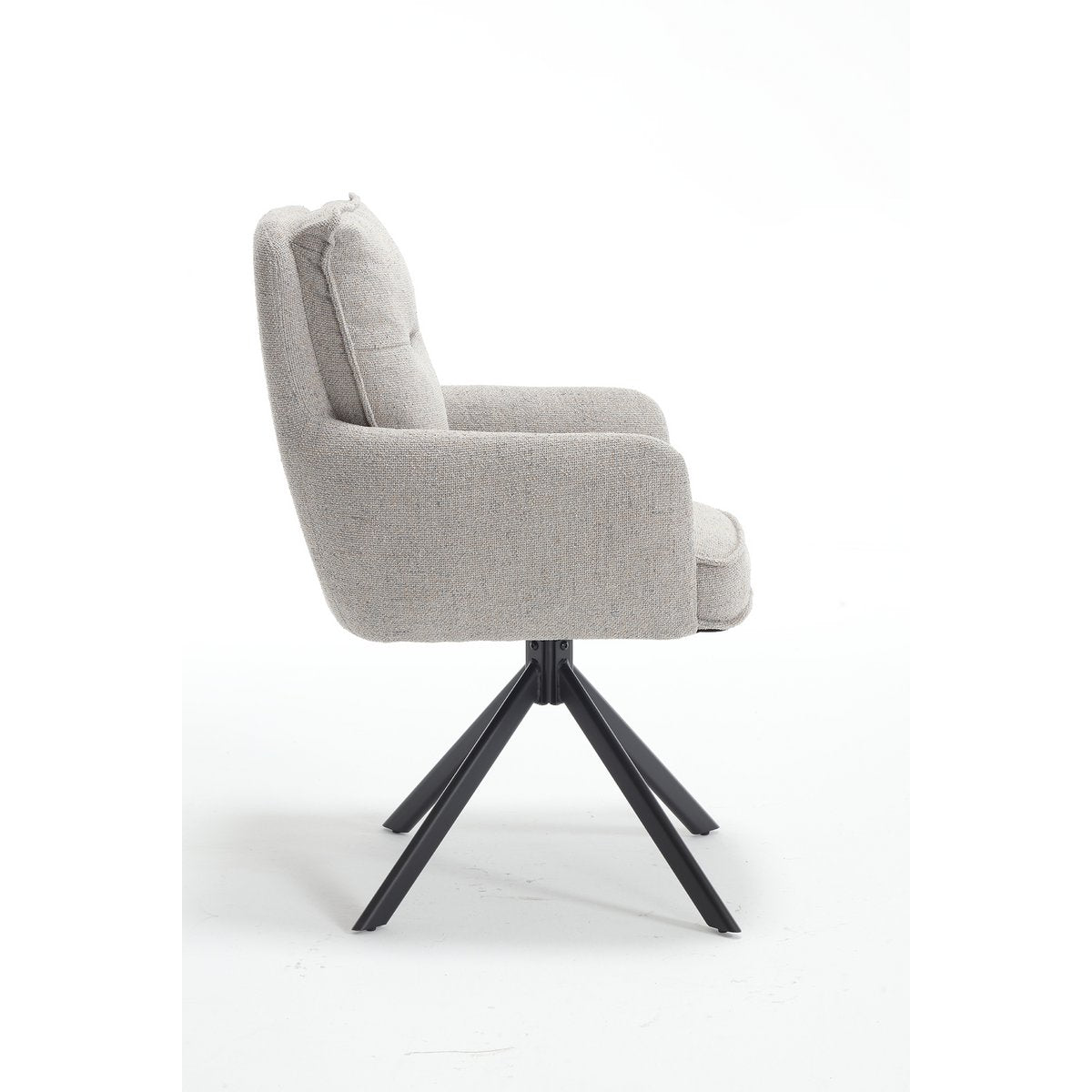 Fauteuil structuurstof grijs
