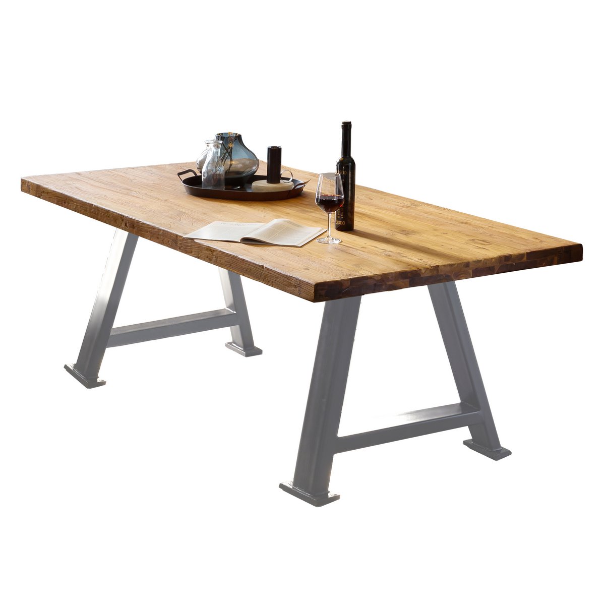 Tafel 240x100 cm, gerecycled teakhout