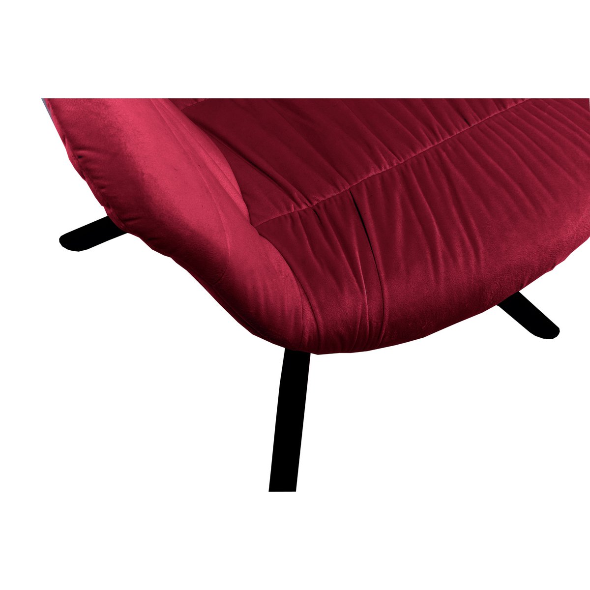 Fauteuil met honingraatstiksel in rood fluweel