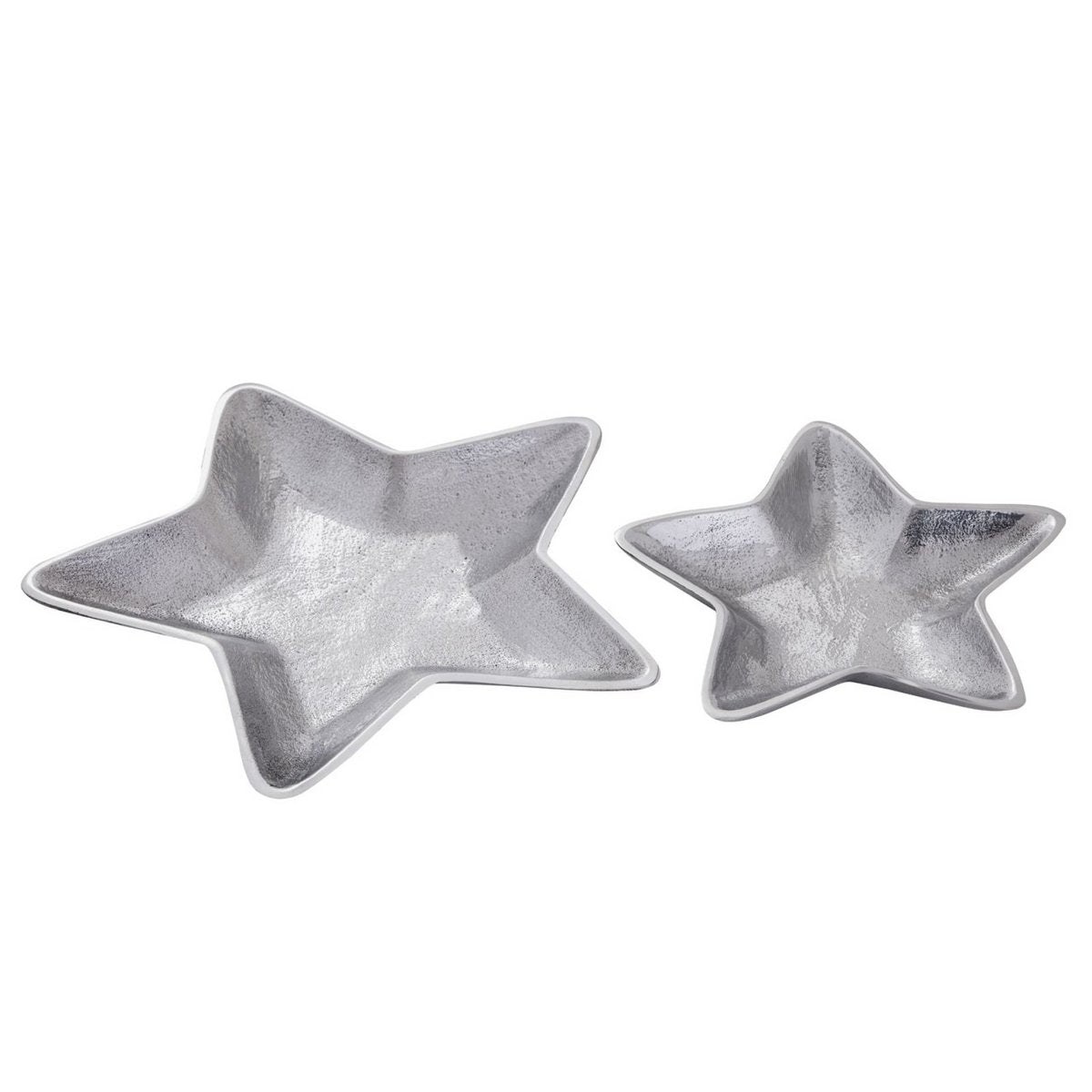 Deco Shell Star 2er Set Starlight Gold of Silver Christmas Decorations Aluminium