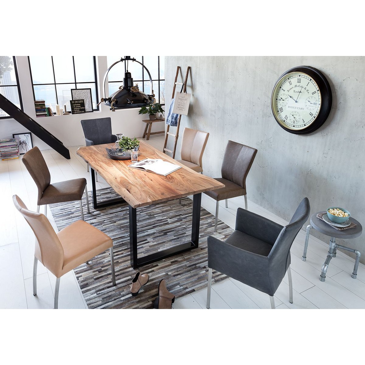 Tafel 180 x 90 cm, zwart frame