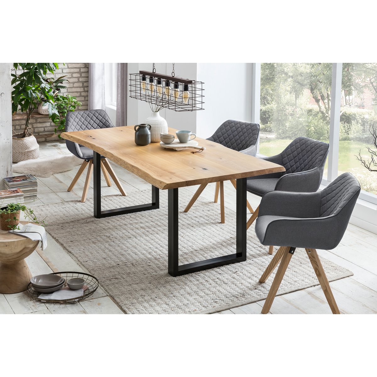Eettafel 160x90 cm gemaakt van eikenhout