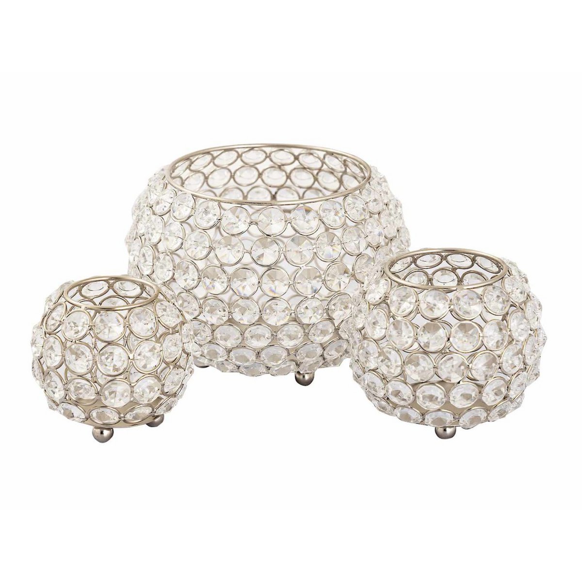 Kandelaar 24-delige set 3 x 8 VE-groenlichthouder Crystal Candlestick Gold of Silver Vintage Crisis
