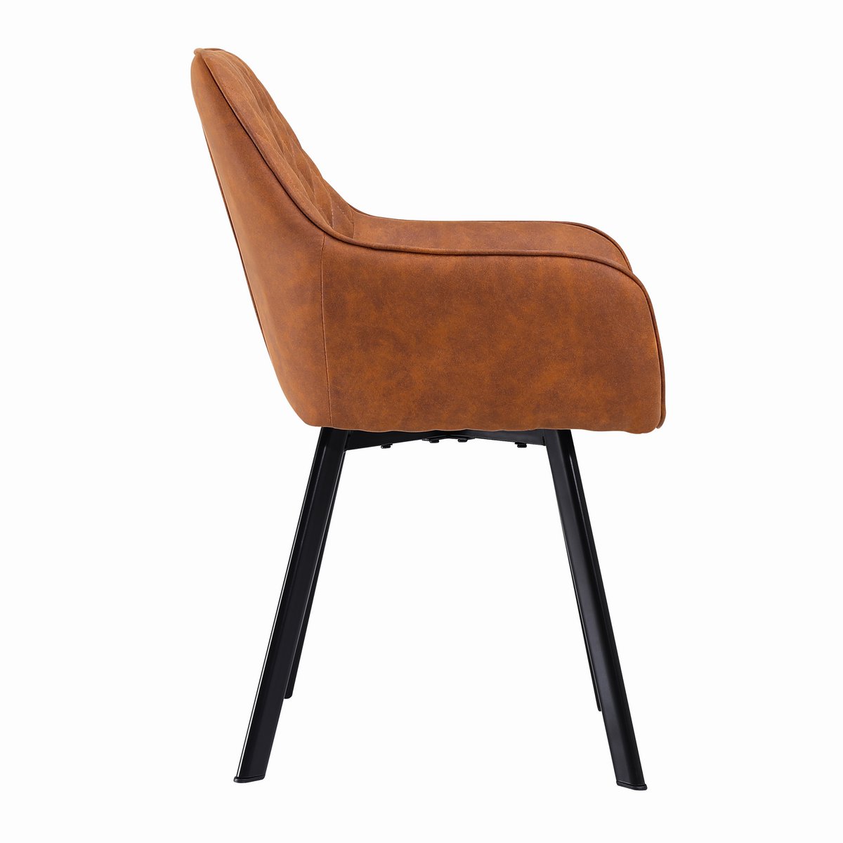 Fauteuilset van 2 bruine microvezel