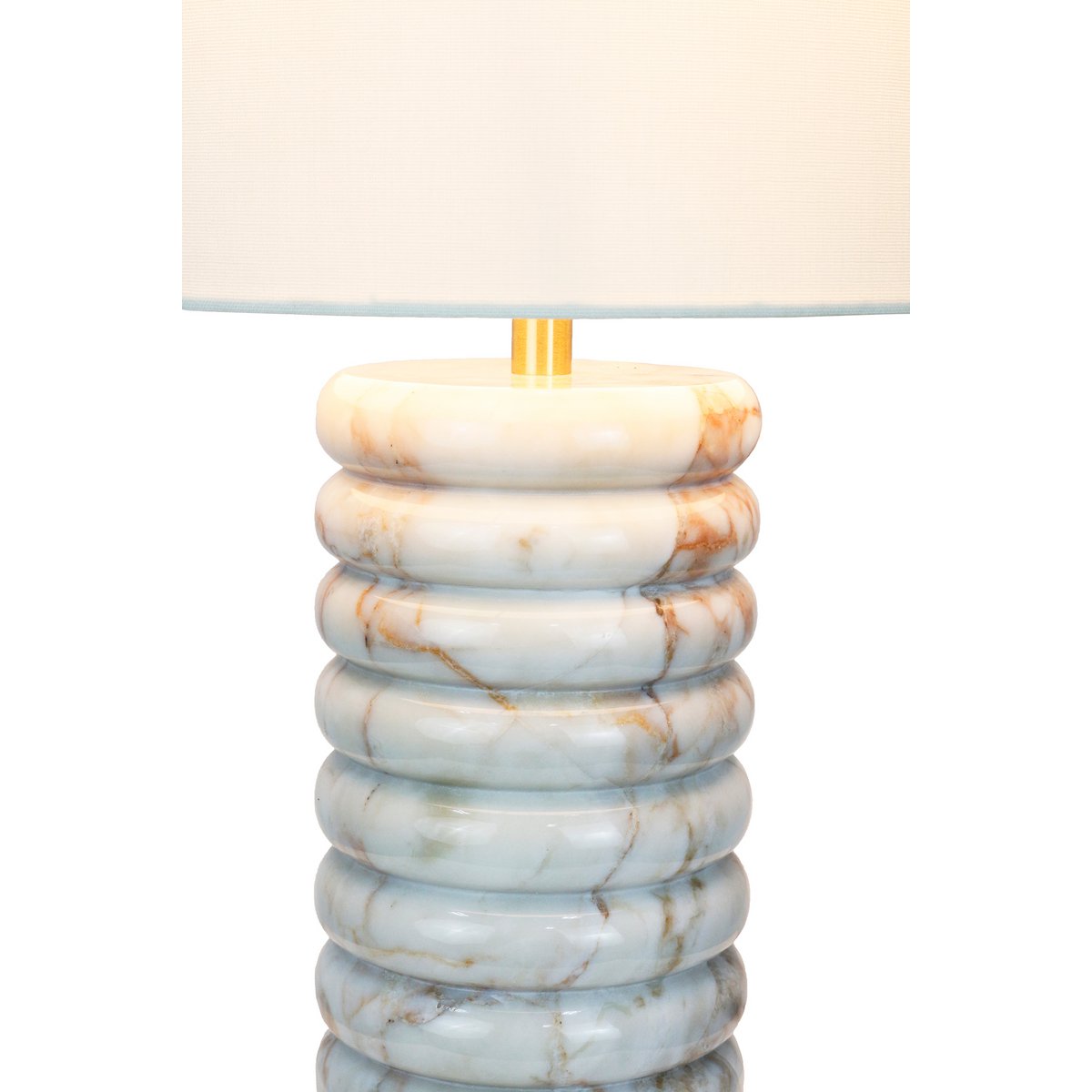 Tafellamp marmer/linnen beige