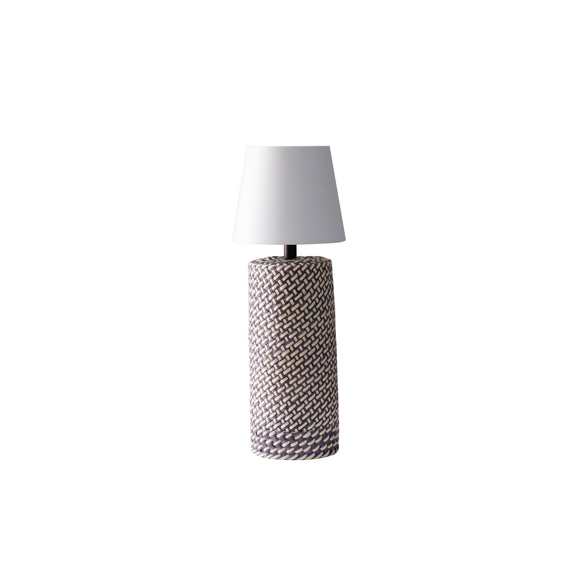 Tafellamp zwart/wit 29 cm met LED batterij