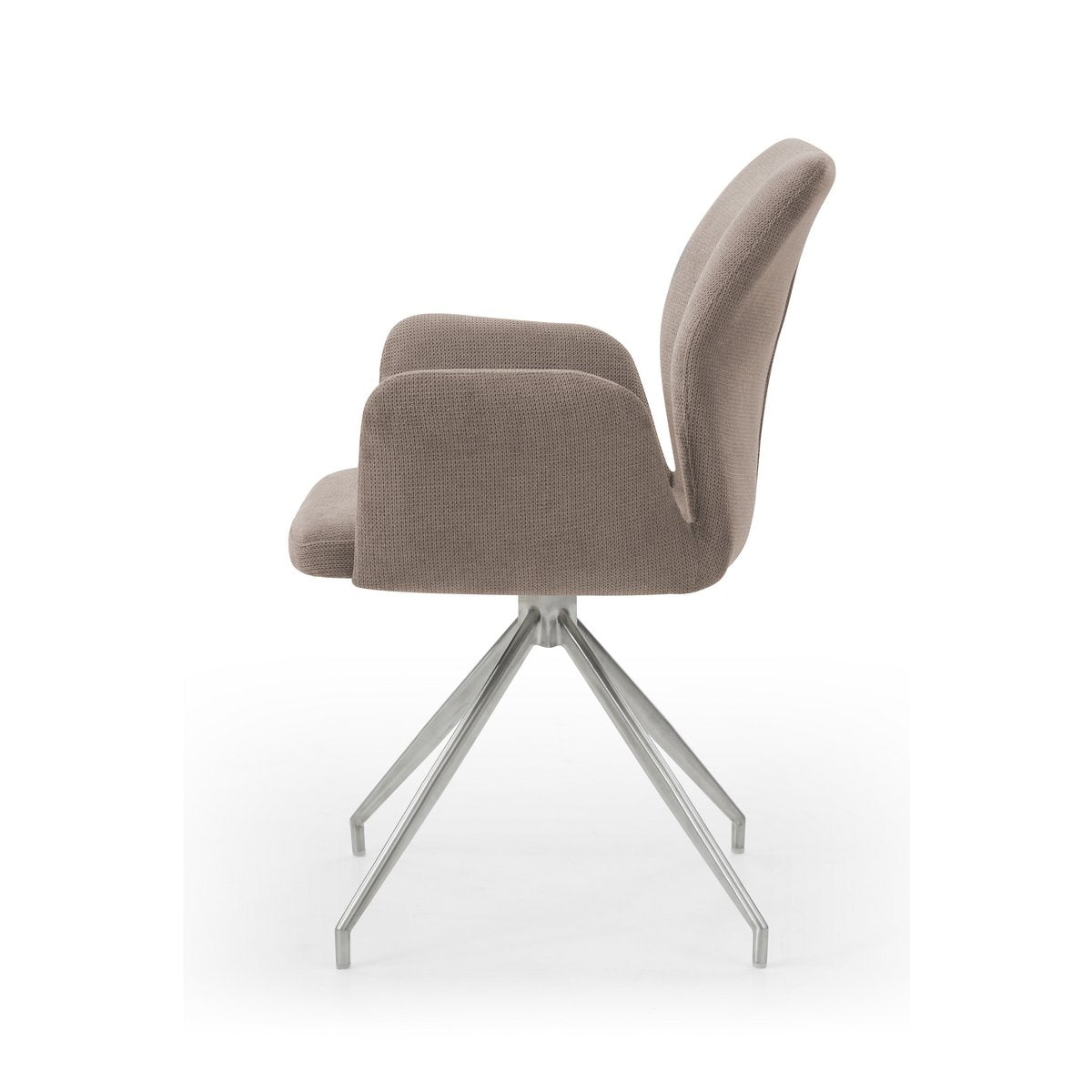 Fauteuil met 180° draaifunctie bruin, zitting met pocketveringkern
