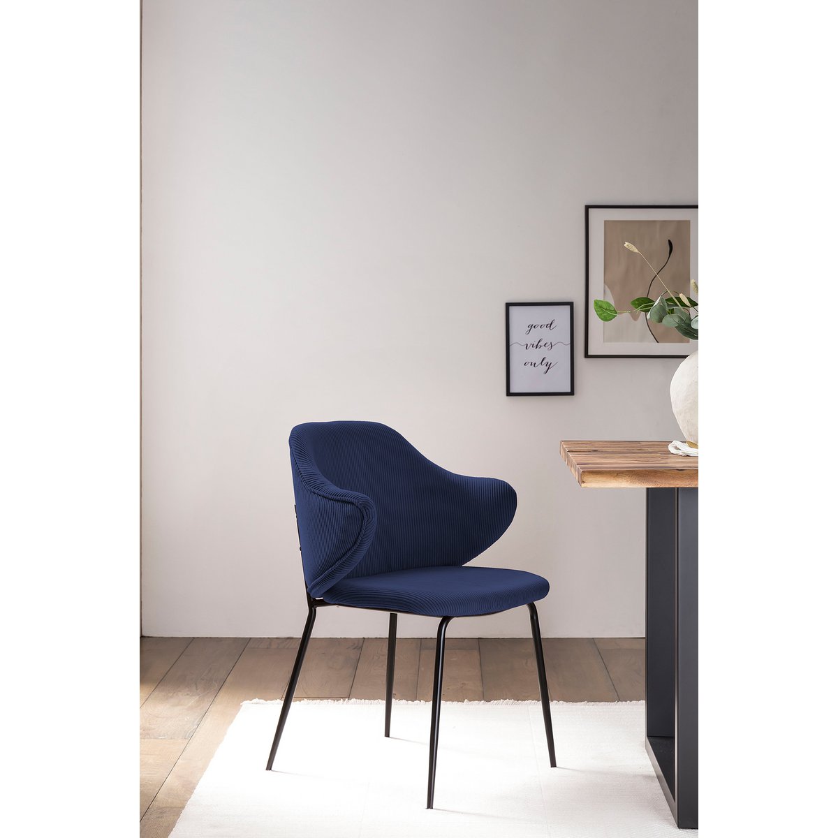 Set van 2 fauteuils donkerblauw