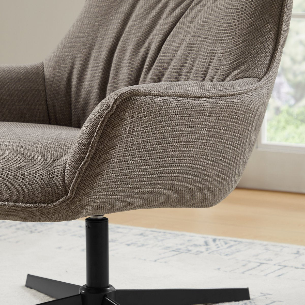 Fauteuil structuurstof taupe