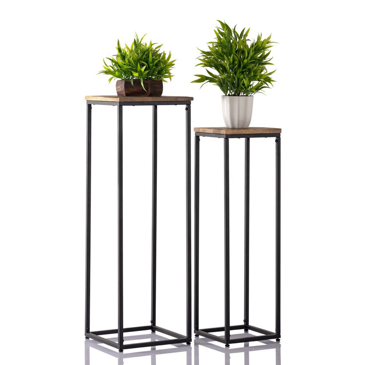 Bloemkolommen ingesteld B 25 en 20 uur 78 en 67 cm bloemen ontlasting Peru Plant Stand Square