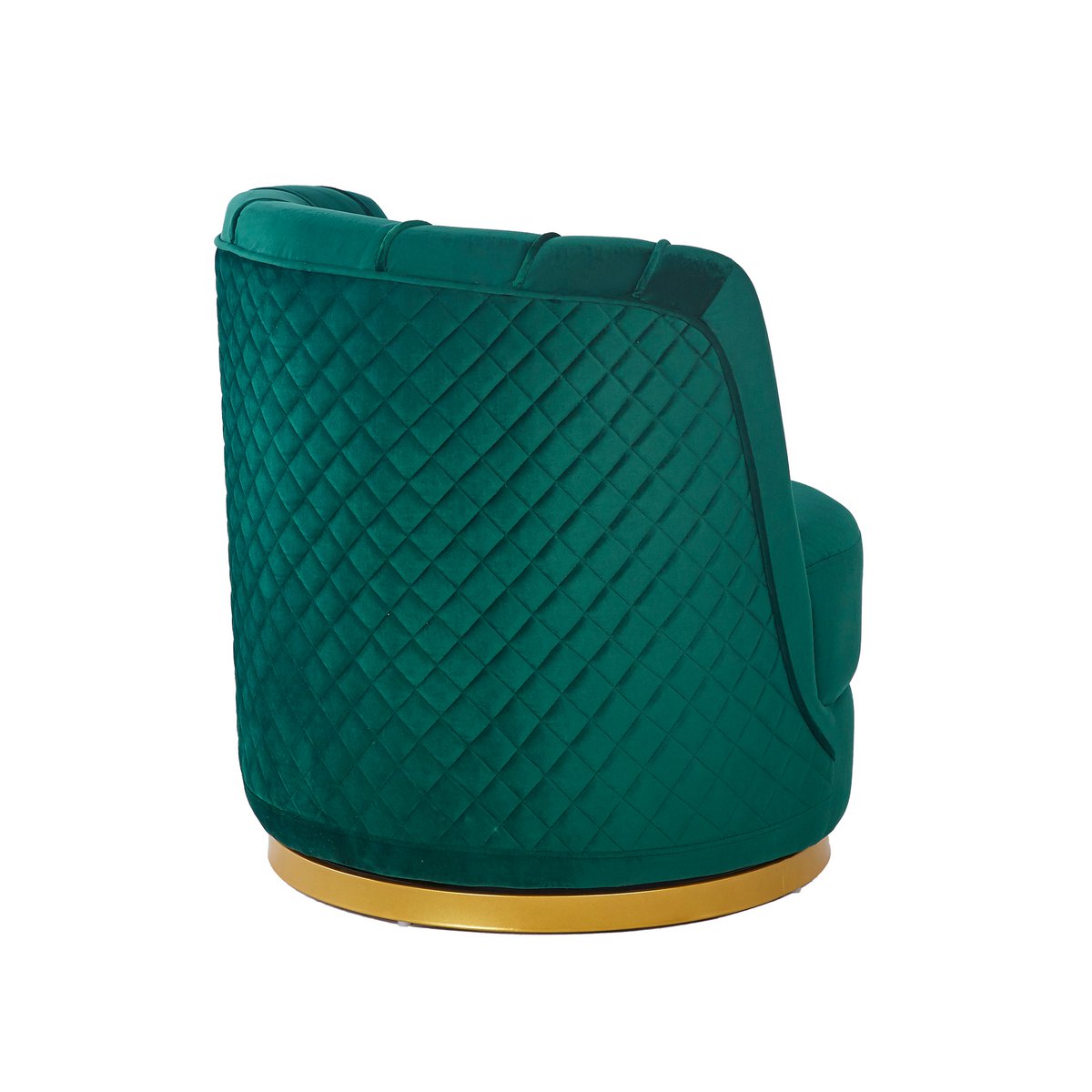 Groen fluwelen draaifauteuil