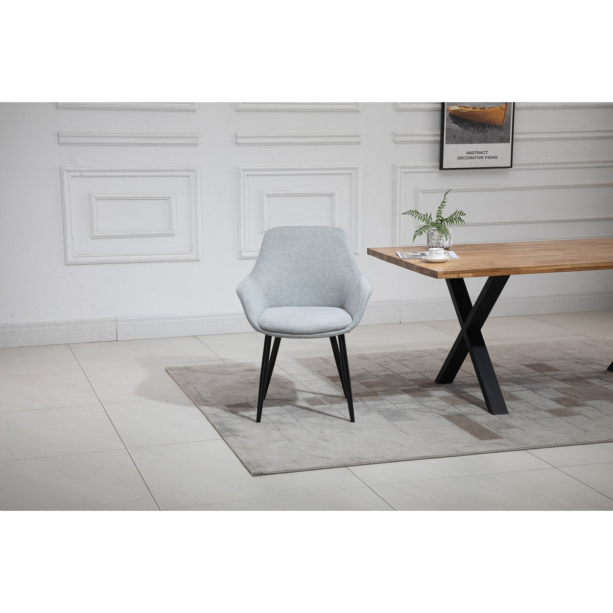 Set van 2 fauteuils lichtgrijs