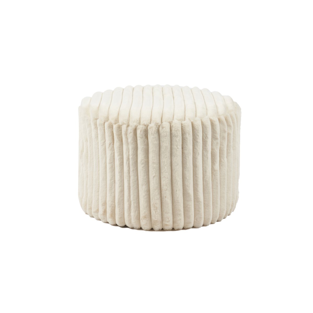 Kruk Ø55 cm pluche corduroy beige