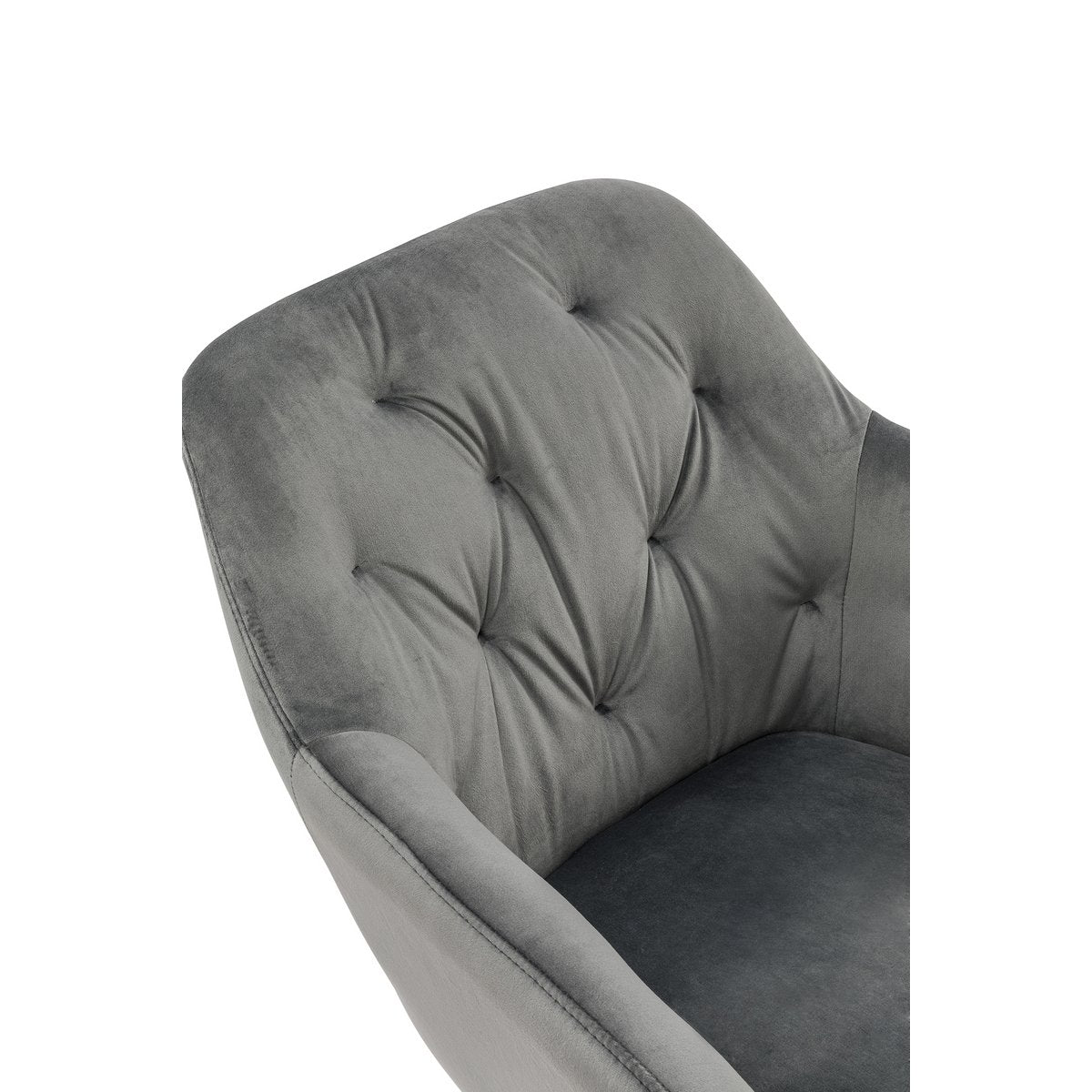 Grijze fluwelen fauteuil
