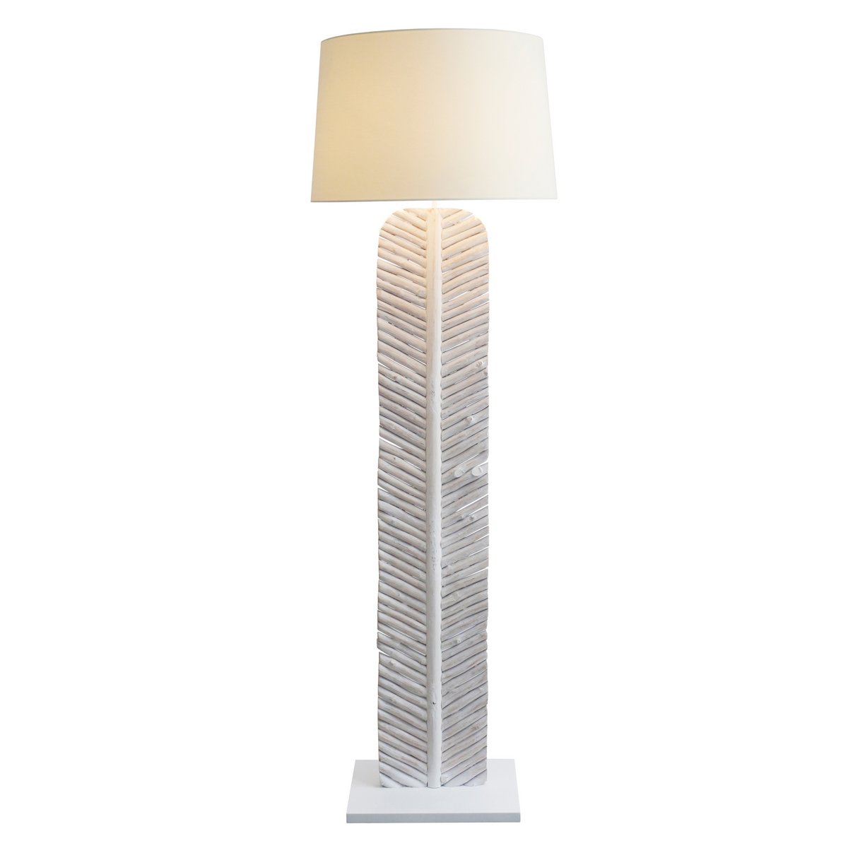 Vloerlamp drijfhout wit 175 cm