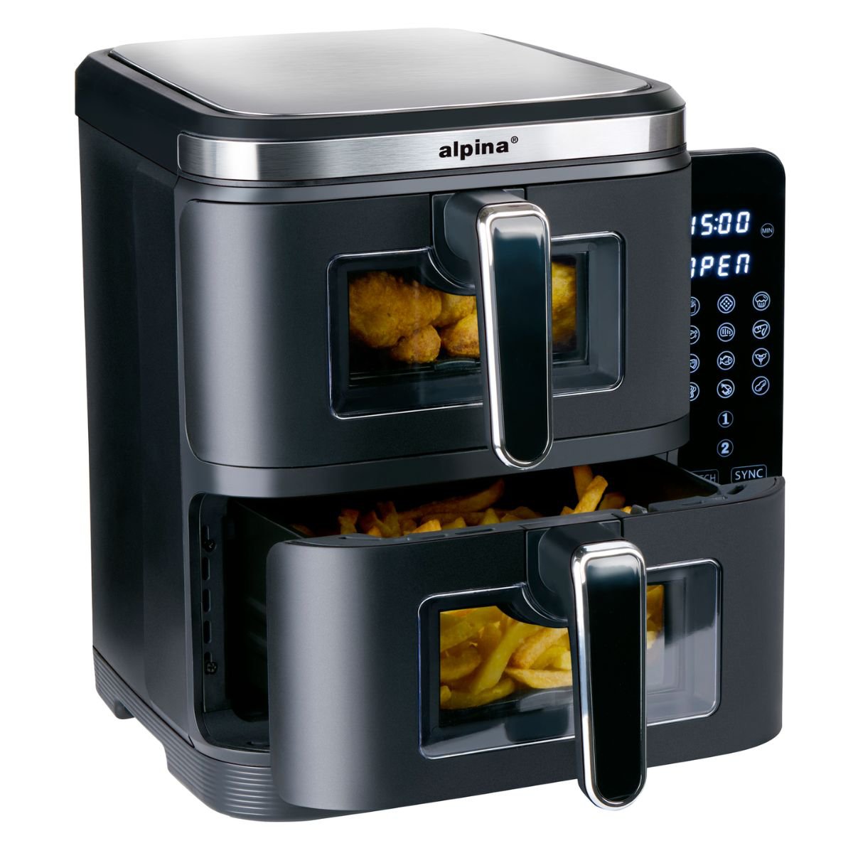 Heteluchtfriteuse  Zwart