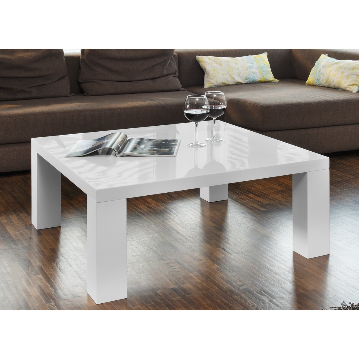 Salontafel 90x90x40 cm wit