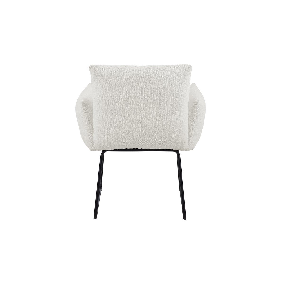 Fauteuil Bouclé stof wit