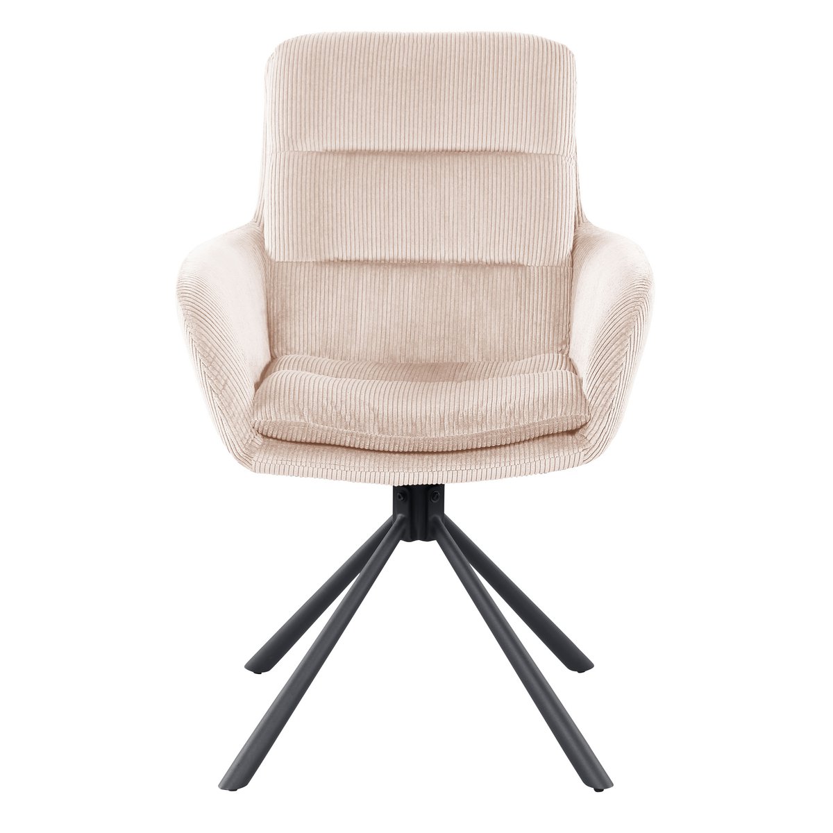 Fauteuil in corduroy look beige