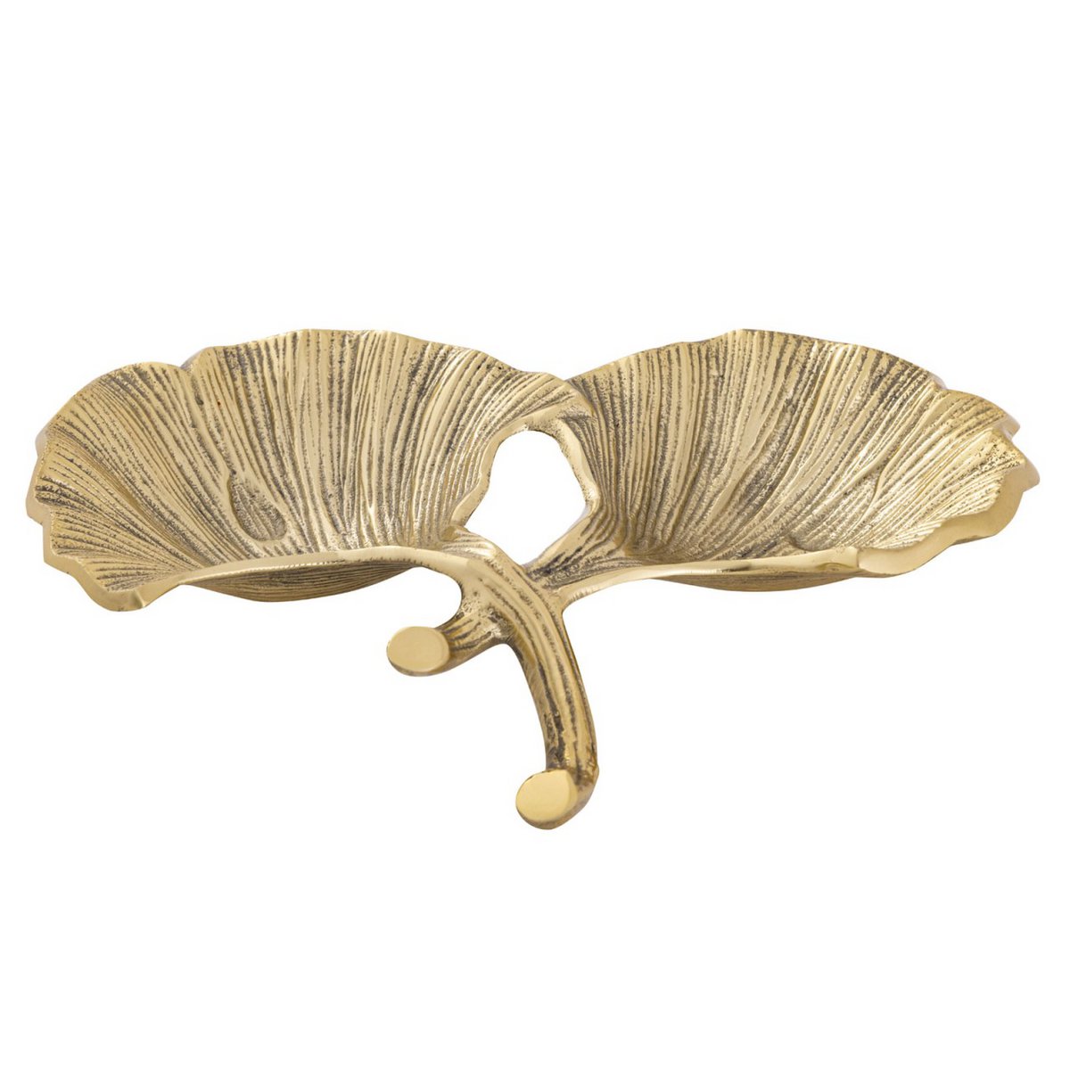 Decoratieve shell bowl master doos 18-delige aluminium ginkgo 2 blad goud of zilveren bladschaal