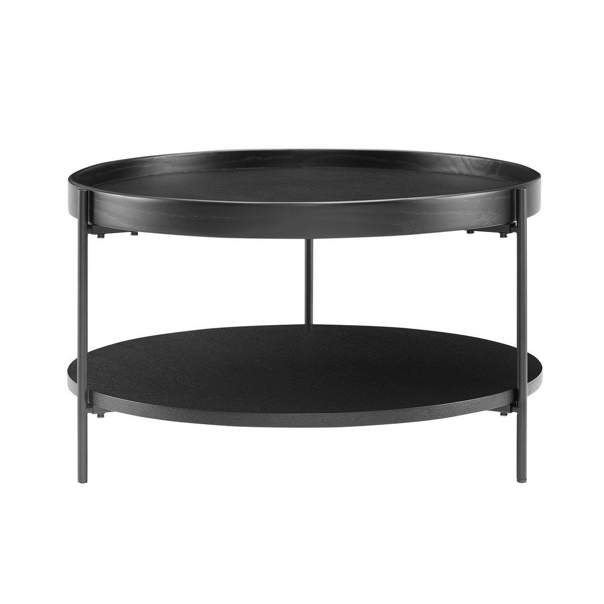 Salontafel set van 2 zwart