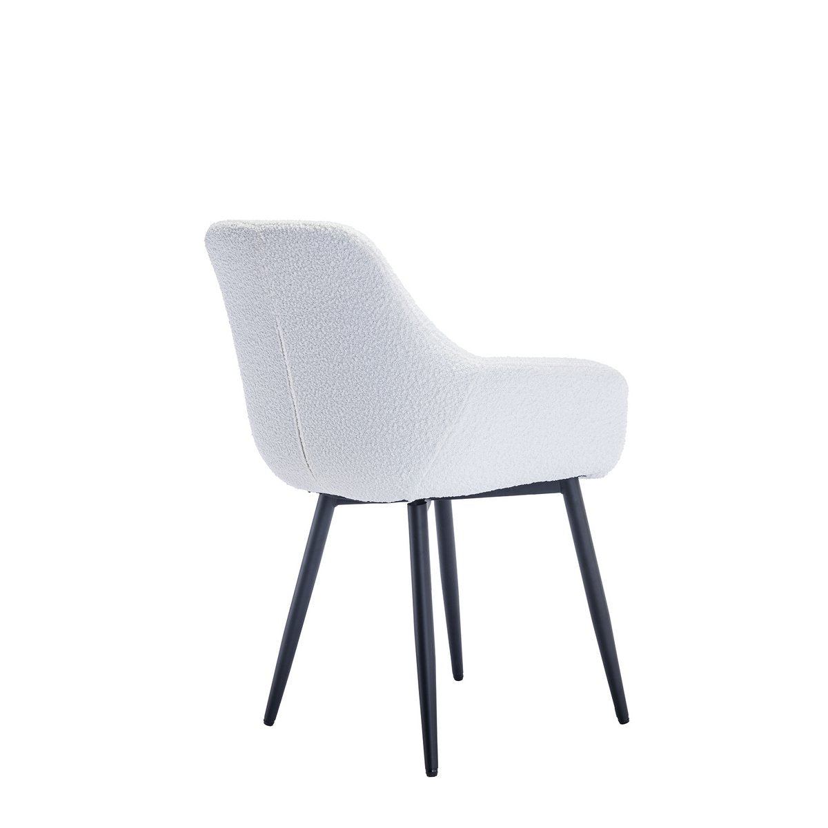 Fauteuil Bouclé stof wit set van 2