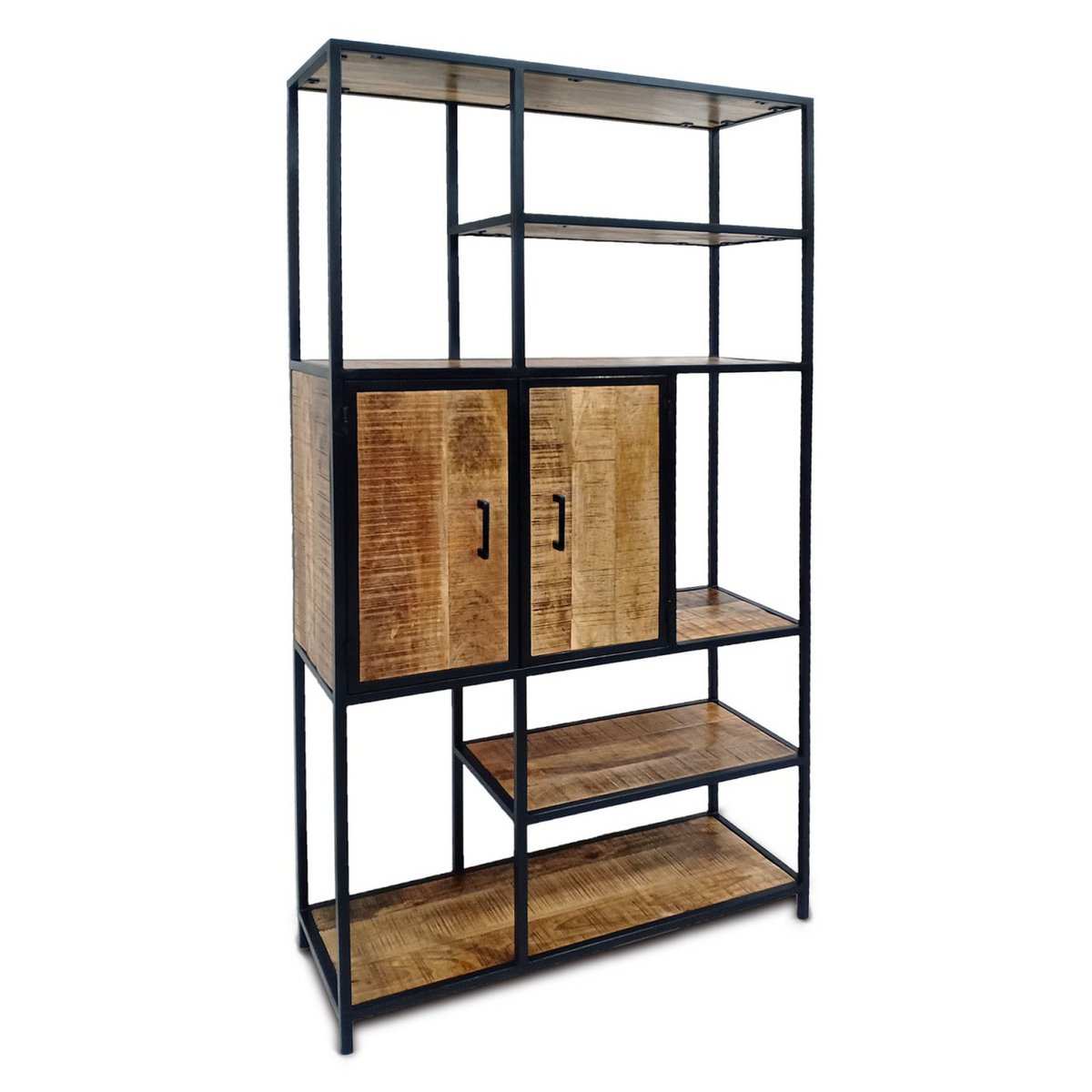 BOOKSPLANP SCHUKBAARDE COMPARTMENT 100x193X36cm Liverpool Metal Frame