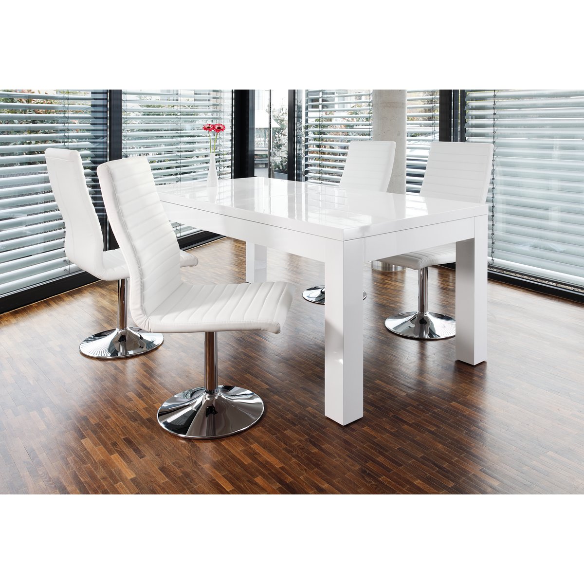 Eettafel 180/260x90 cm wit