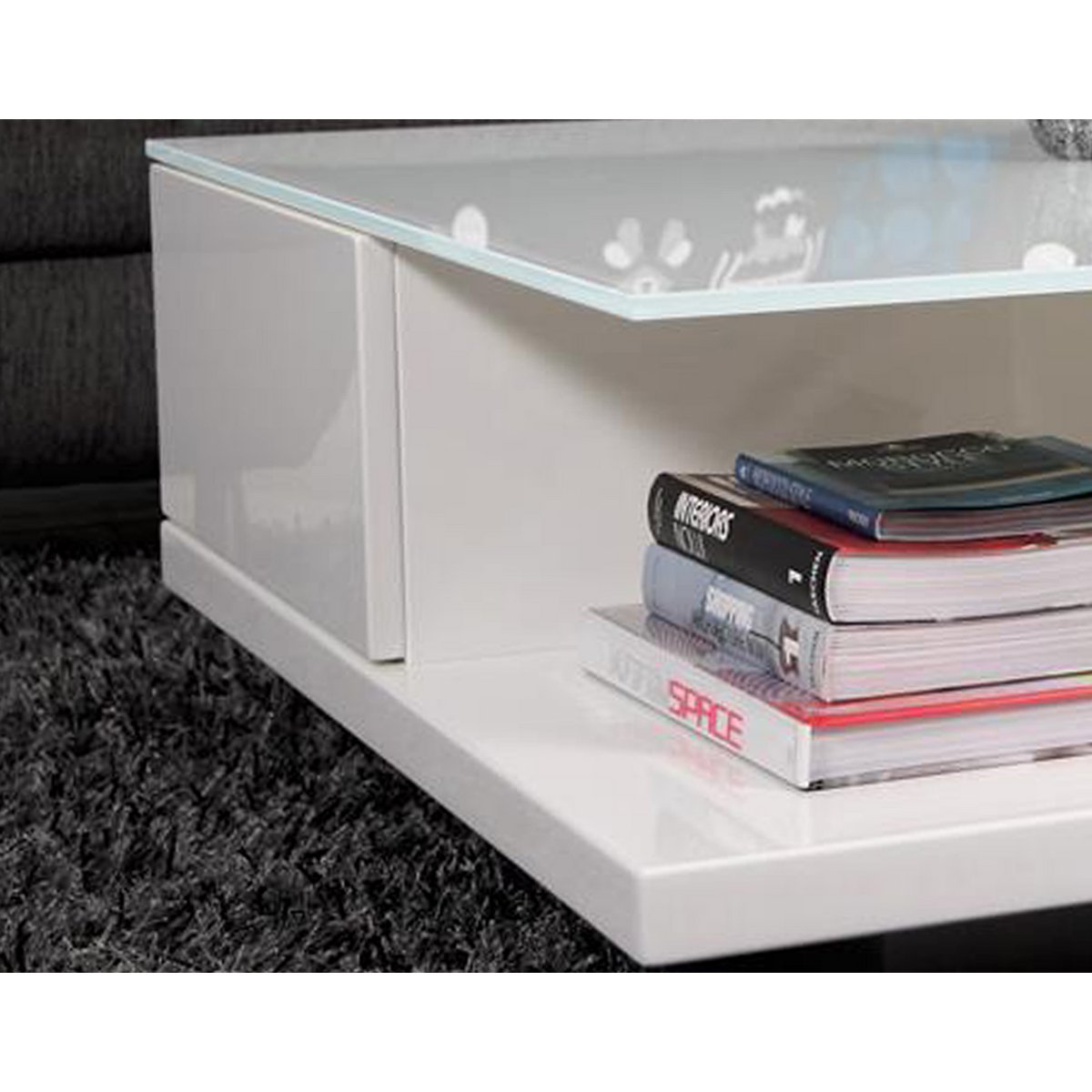 Salontafel 100x100x36 cm wit