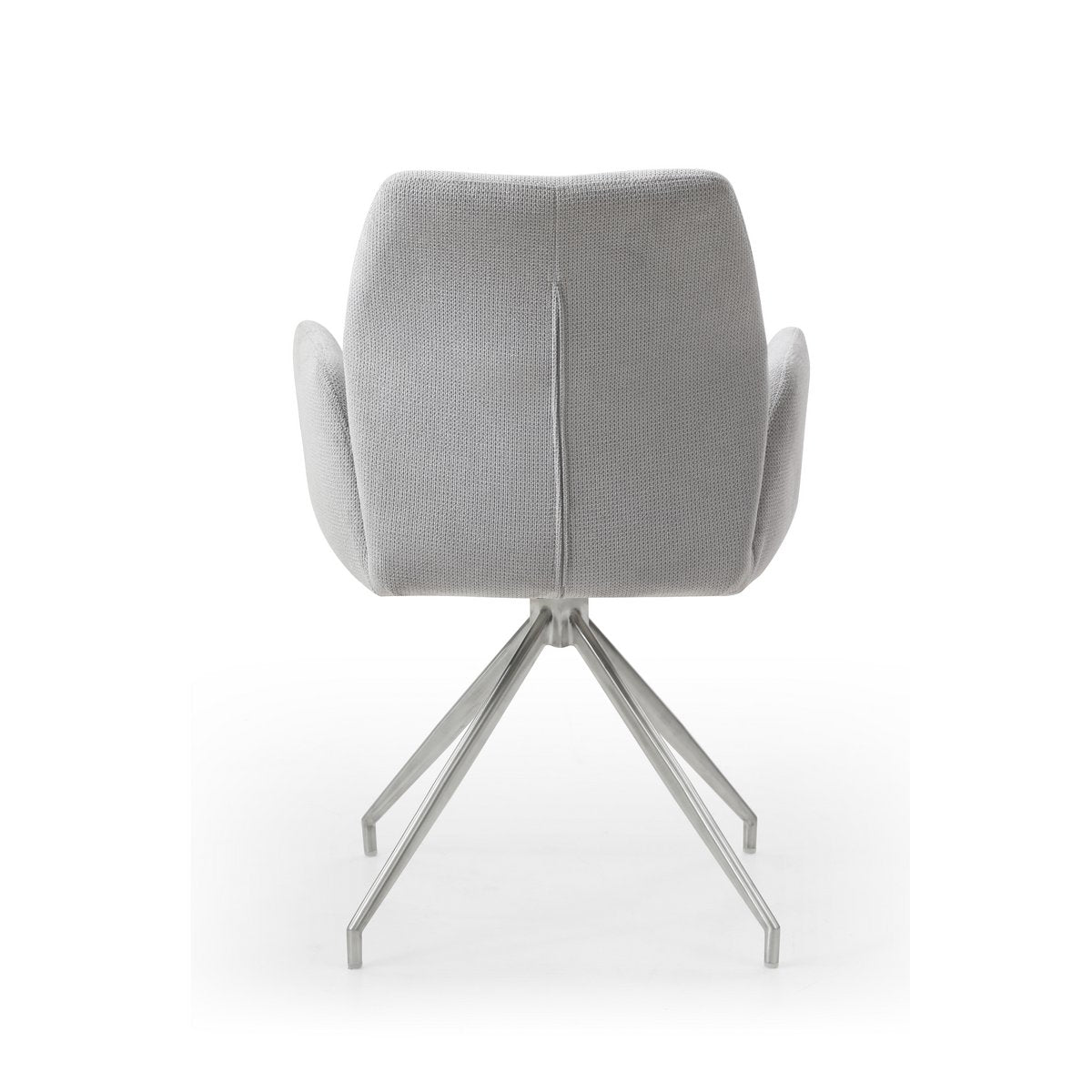 Fauteuil met 180° draaifunctie lichtgrijs, zitting met pocketveringkern