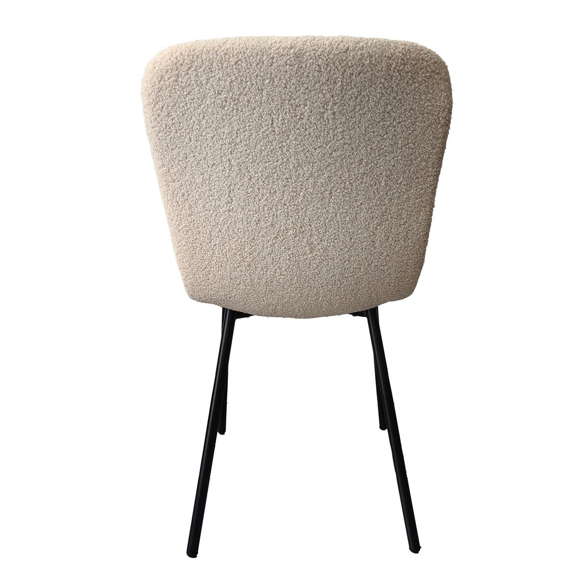 Bouclélook stoelenset van 4 beige