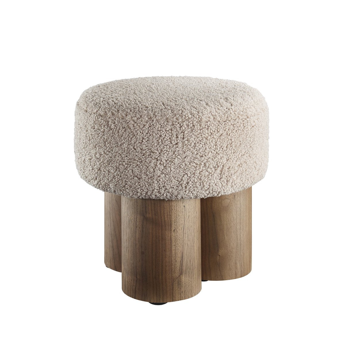 Stoel pouf Ø 50 cm walnoot/bruin