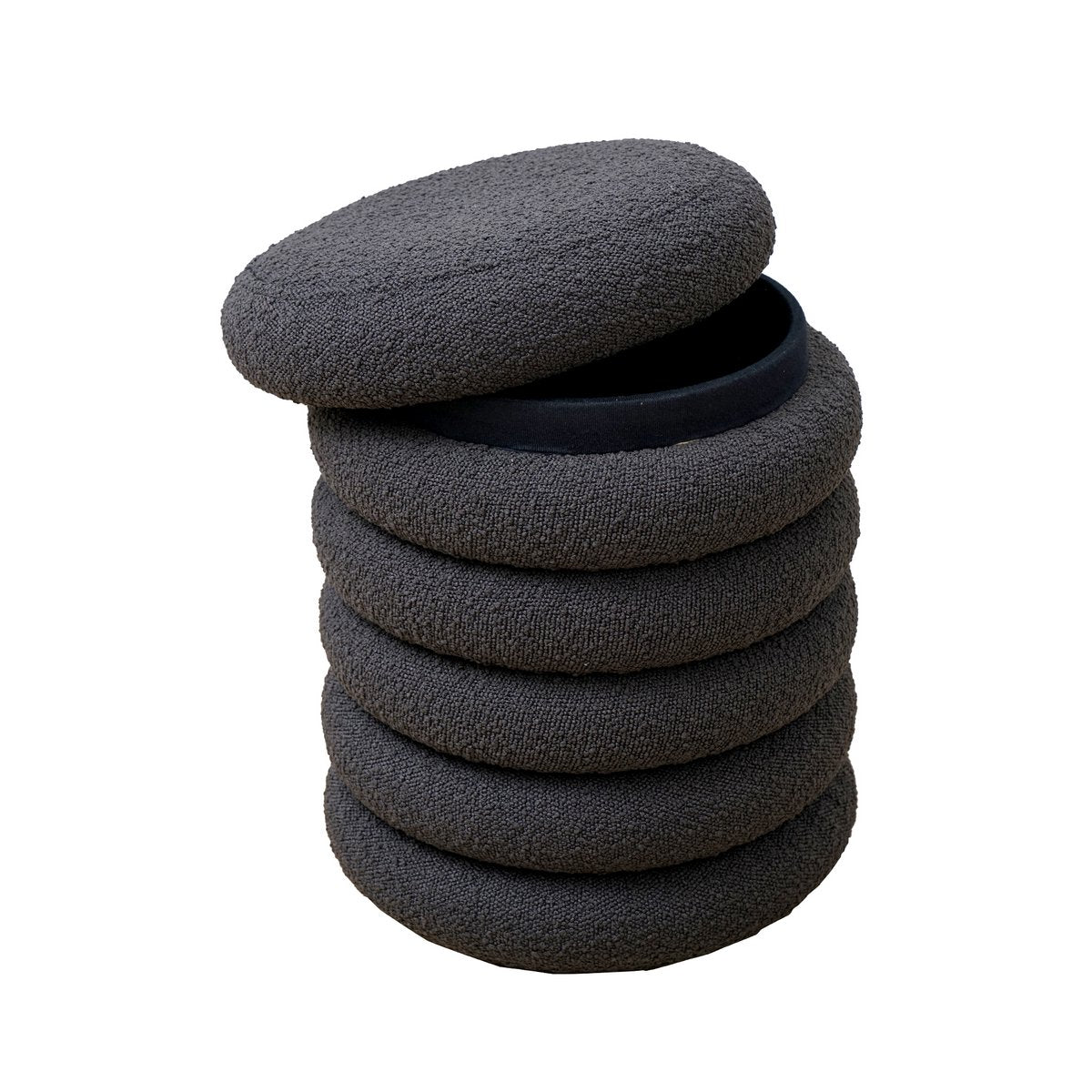 Lusvormige Sitzhocker Ø38 cm Antraciet