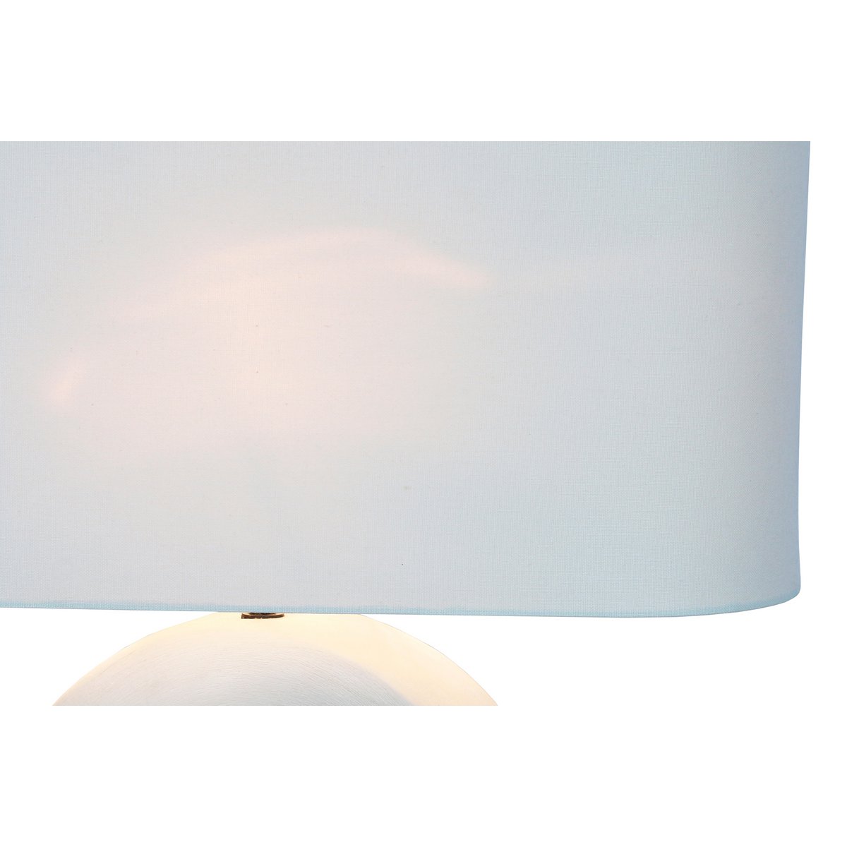 Tafellamp keramiek/linnen blauw/wit