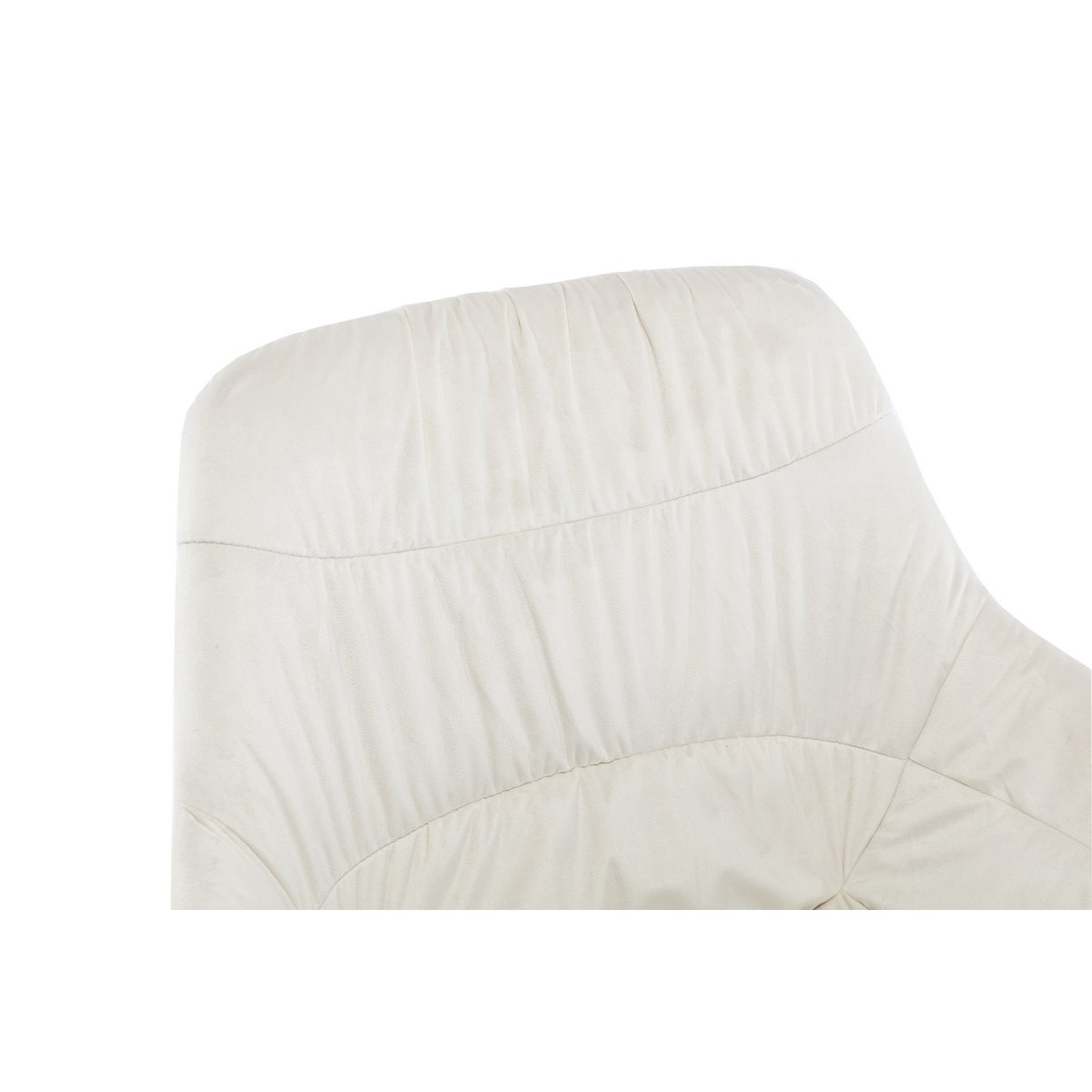 Fauteuil met honingraatstiksel in crème fluweel