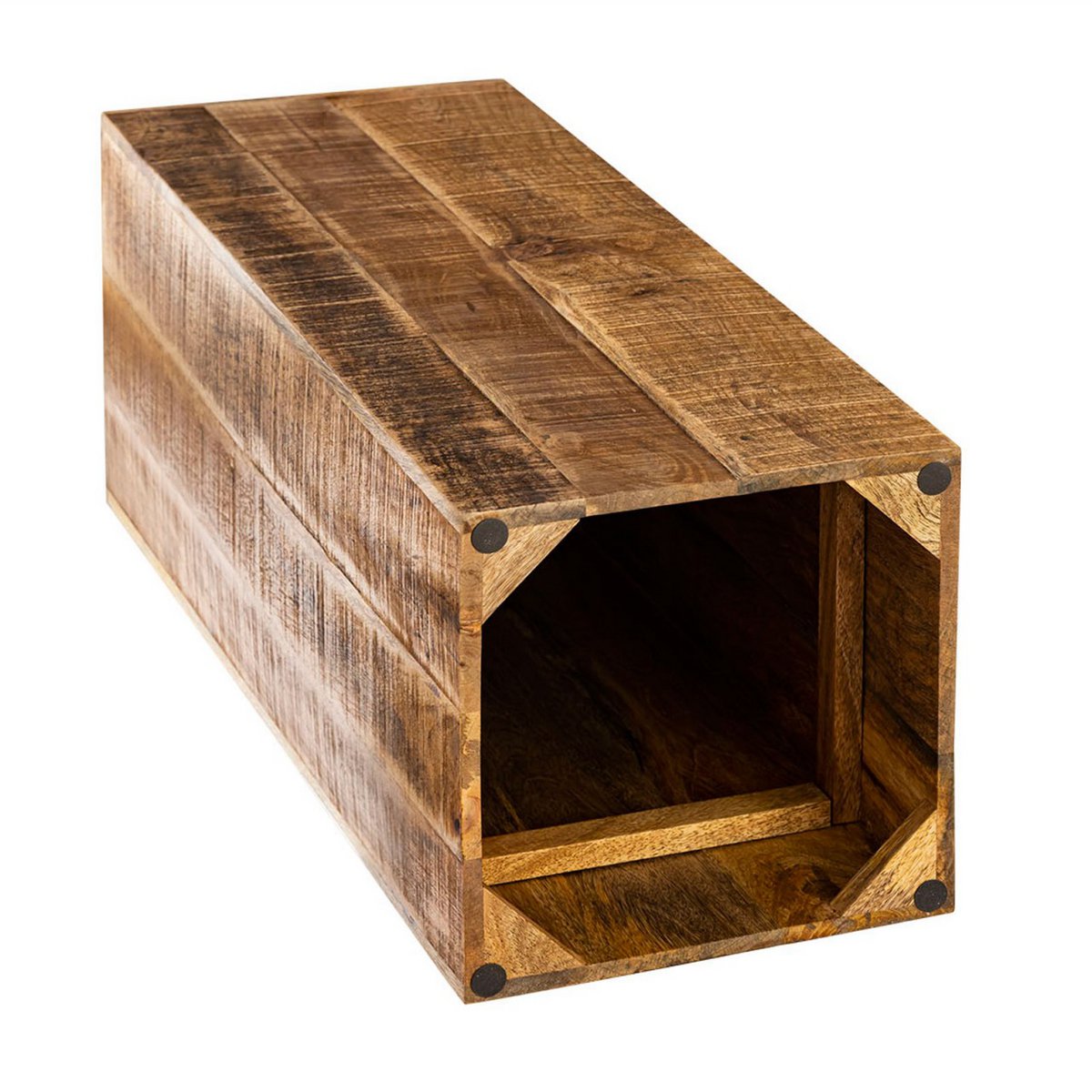 Bloemzuil 27x27 H50 of 73cm bloemenkruk hout plantenstandaard bijzettafel vierkant mangohout