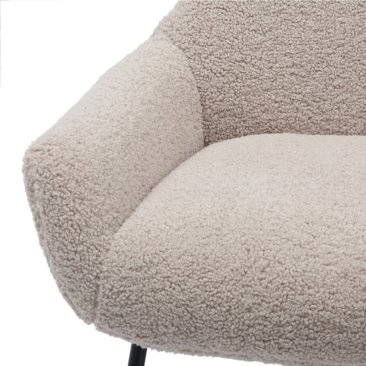 Fauteuil- en krukset teddybont taupe