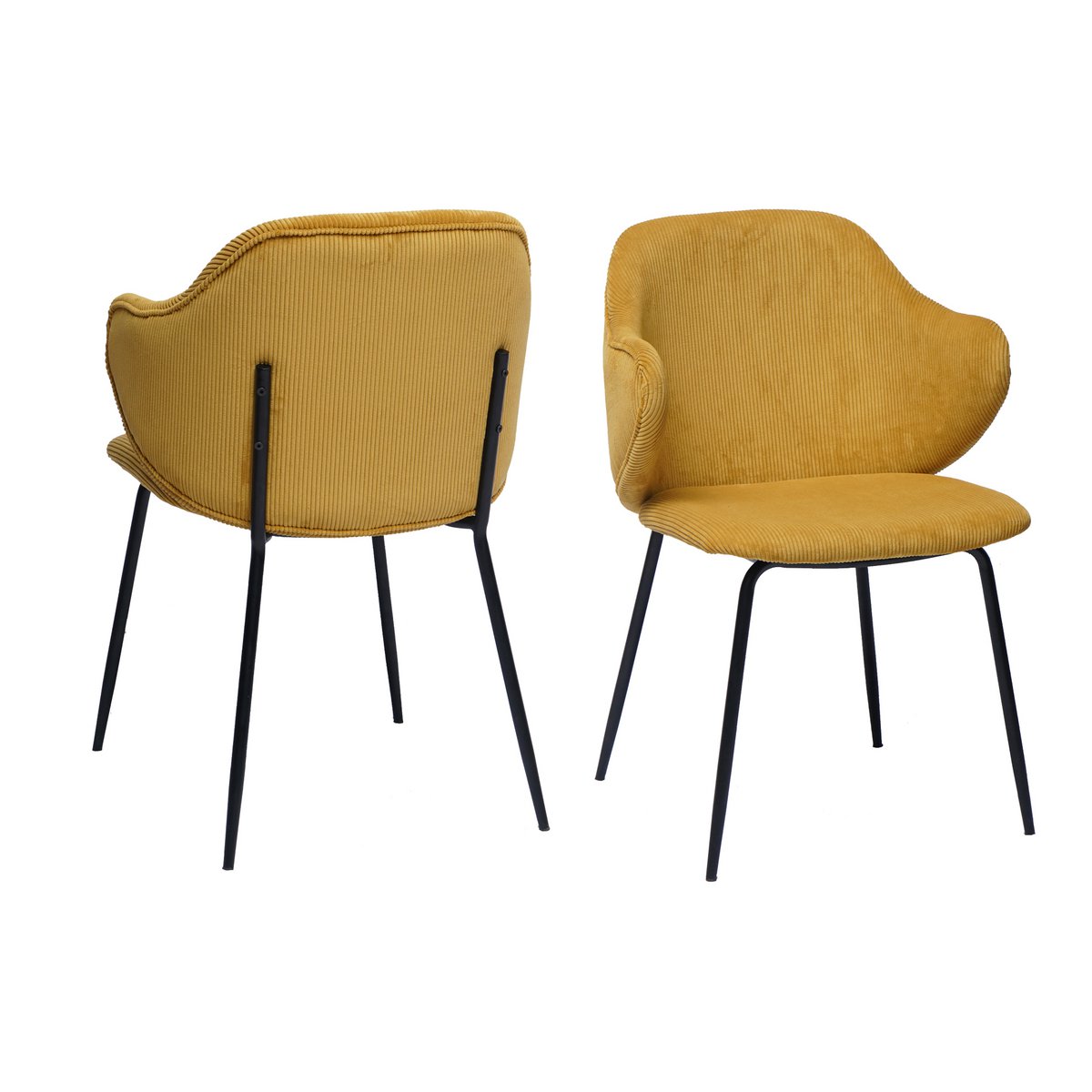 Set van 2 fauteuils in goud