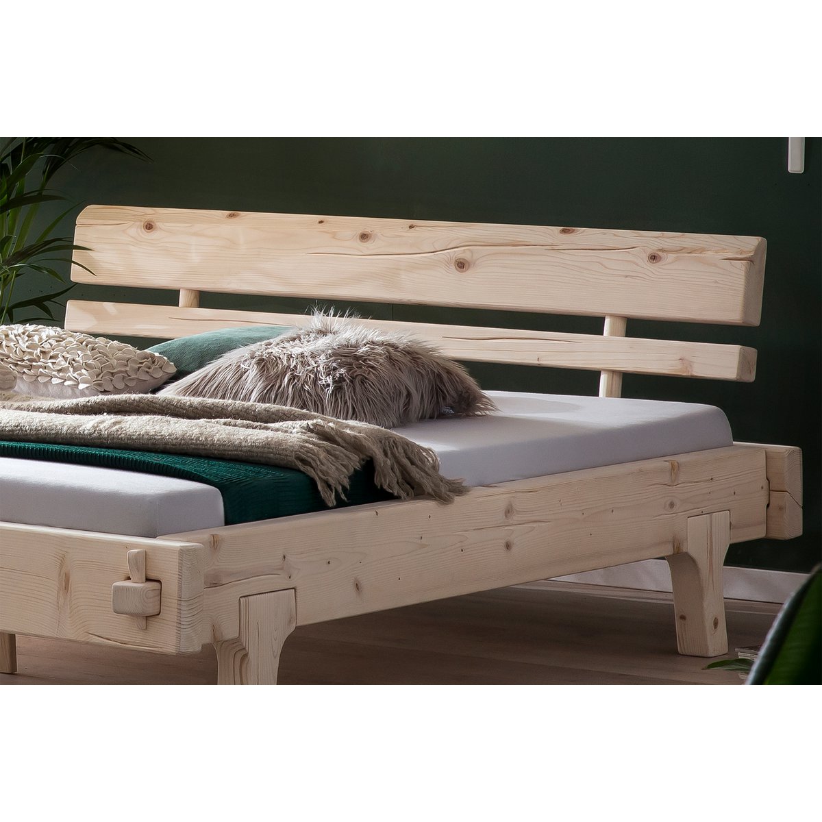 Balkenbed van sparrenhout 140x200 cm