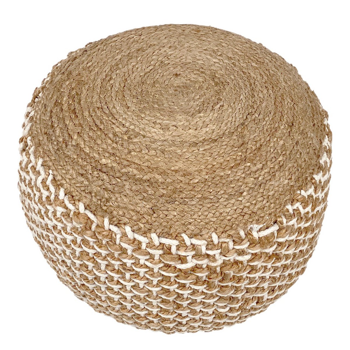 Poef jute poef ca. 50x50 cm decoratieve kruk natuurlijke jute poef poef vloerkussen poef
