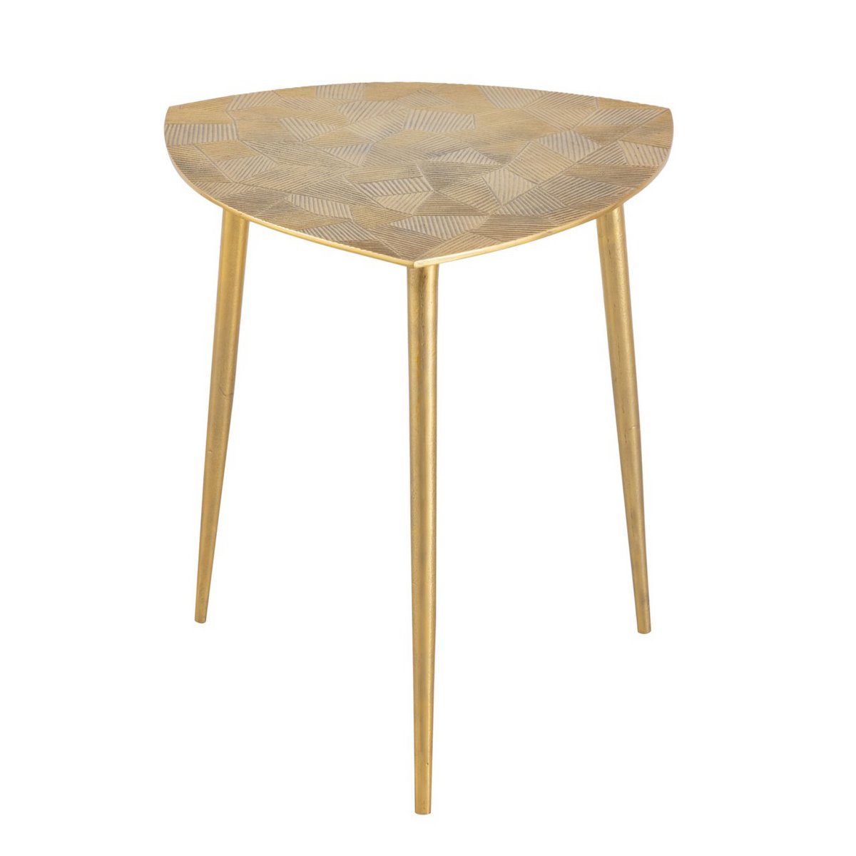 Bijzitter 4-delige metalen decoratieve tafel Alster 40x45x40 cm driehoekige klasse.